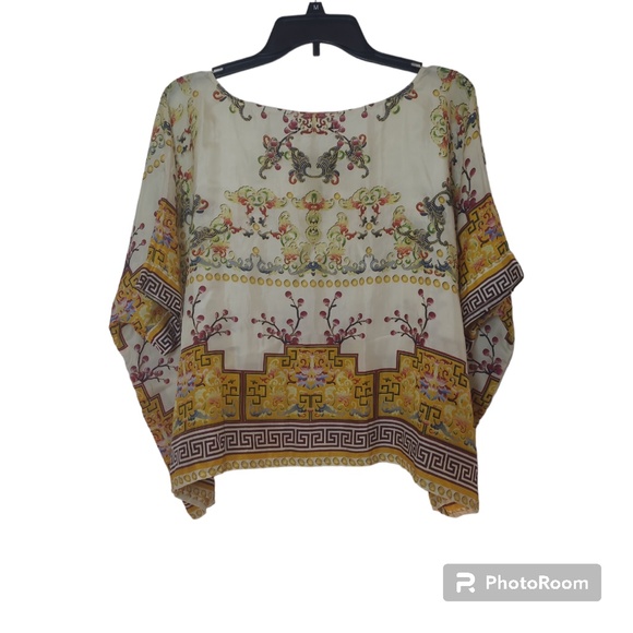 Johnny was 100% Silk Blouse Size Large - Picture 2 of 7